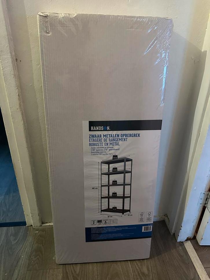 Zwaar Metalen Opbergrek - NIEUW!, Huis en Inrichting, Kasten | Stellingkasten, Nieuw, Ophalen of Verzenden