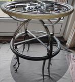 Tafeltje van fiets onderdelen, 50 tot 100 cm, Rond, Gebruikt, Artistiek