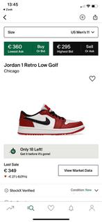 Jordan 1 Retro Low Chicago G - ds- us 11 / 45, Nieuw, Nike Air Jordan, Sneakers of Gympen, Ophalen