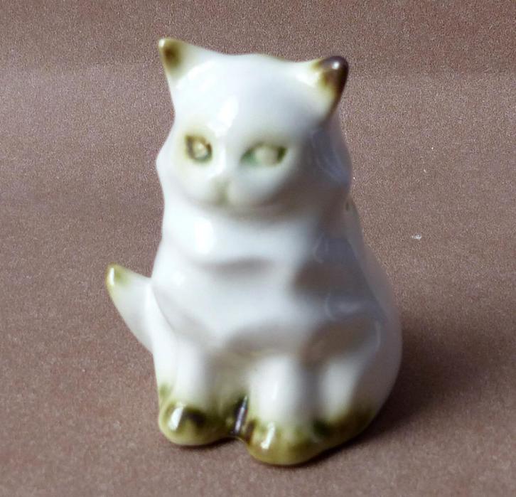 Vintage poezenbeeldje kat poes parfumlampje wierookbrander?, Verzamelen, Beelden en Beeldjes, Gebruikt, Dier, Ophalen of Verzenden