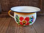 Emaille pispot met bloemen, Ophalen of Verzenden