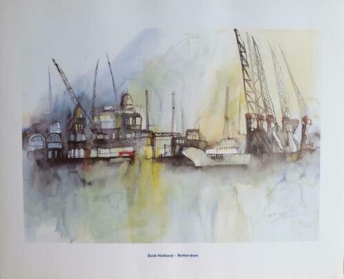 Rita Blum - Rotterdam - Grafiek Drukgesign., Antiek en Kunst, Kunst | Litho's en Zeefdrukken, Ophalen of Verzenden