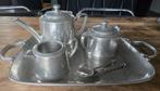 Marinoni Tinnen Theeservies met Dienblad, Antiek en Kunst, Antiek | Tin, Ophalen