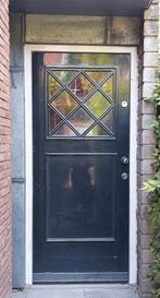 Mooie buitendeur met gekleurd glas, Doe-het-zelf en Verbouw, Deuren en Horren, Ophalen, Gebruikt, 80 tot 100 cm, Buitendeur