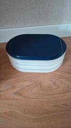 Tupperware vleeswarendoos blauw/wit, Huis en Inrichting, Ophalen of Verzenden, Zo goed als nieuw, Wit, Overige typen