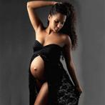 Zwangerschap jurk zwart of wit mooi voor fotoshoot, Nieuw, Net of Fuik, Ophalen of Verzenden