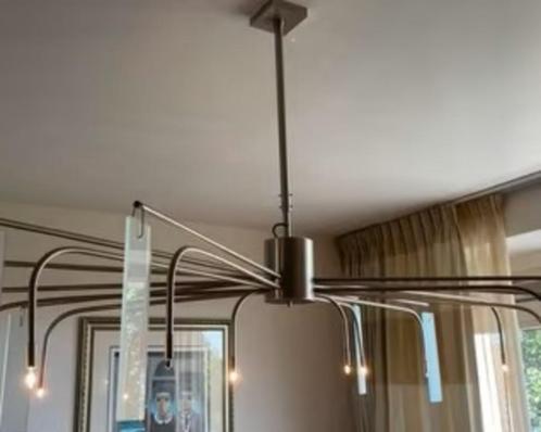 prachtige design eetkamerlamp, Huis en Inrichting, Lampen | Hanglampen, Zo goed als nieuw, 50 tot 75 cm, Glas, Kunststof, Metaal