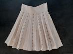 Beige plisse rokje met diamantjes   mt. 164  XS  * PLAATJE *, Ophalen of Verzenden, Zo goed als nieuw, Meisje, Jurk of Rok