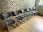 6 eetkamerstoeltjes vintage, Huis en Inrichting, Stoelen, Ophalen, Gebruikt, Overige kleuren, Zacht blauw, Gispen