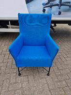 Montis Charly fauteuil blauw ( Gerard van den Berg ), Huis en Inrichting, Fauteuils, Gebruikt, 75 tot 100 cm, Metaal, Info@montis.nl
