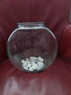 Glazen vissenkom met steentjes, Dieren en Toebehoren, Vissen | Aquaria en Toebehoren, Ophalen, Leeg aquarium