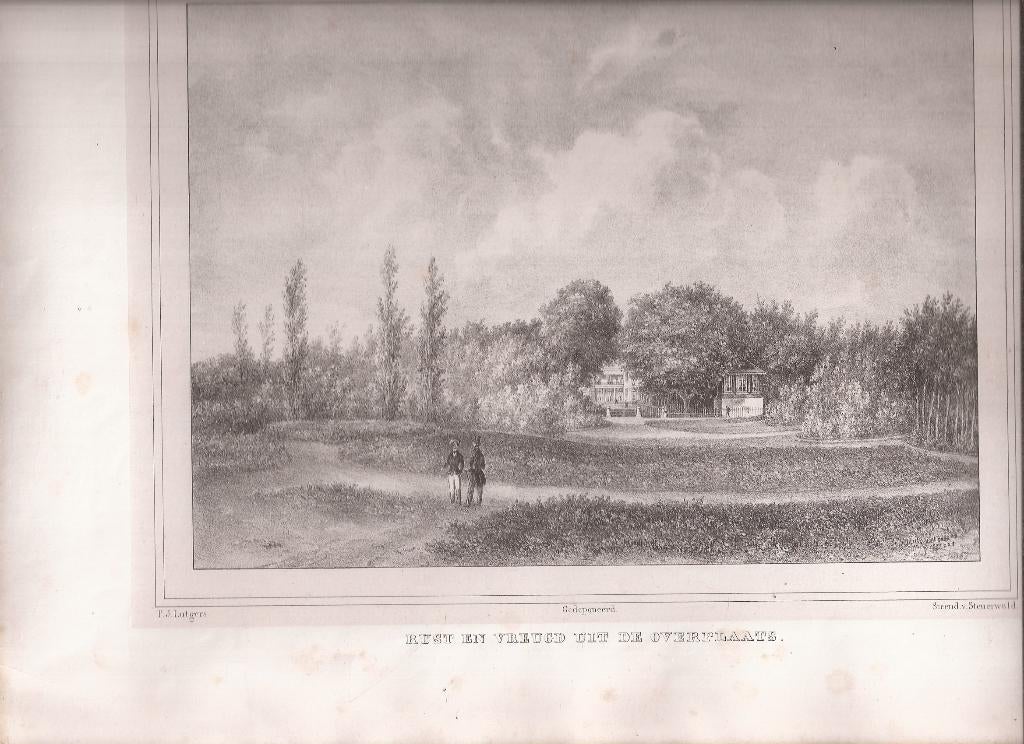 Sassenheim Lust en Vreugd uit de Overplaats ca. 1855 Litho, Ophalen of Verzenden
