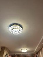 Moderne LED plafondlamp met kristal-ringen – luxe design, Ophalen of Verzenden, Modern, Led, Plafondspot of Wandspot