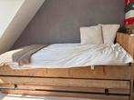 Steigerhouten 1-persoonsbed/lade en elektrische lattenbodem, Ophalen, 90 cm, Eenpersoons, Steigerhout