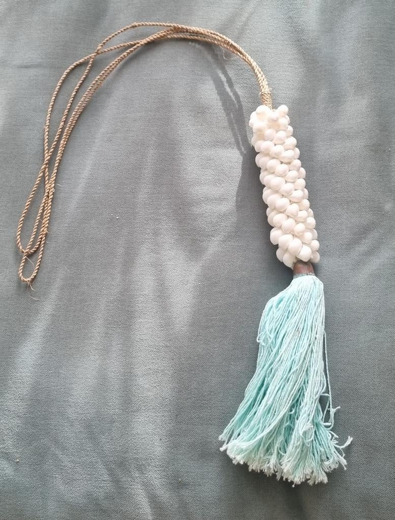 Bali parasol schelpenkoord met kwastje, Ophalen of Verzenden, Zo goed als nieuw