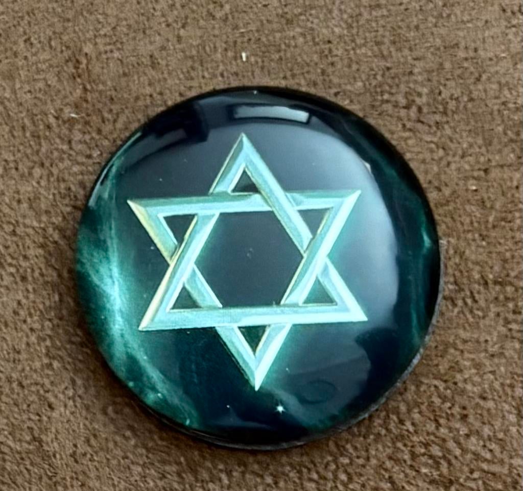 Mooie Joodse Ster David magneet, Ophalen of Verzenden, Gebruikt, Sieraad, Jodendom