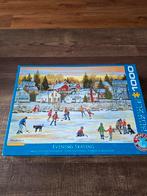 Eurographics Legpuzzel 'Evening Skating' 1000 stukjes, Ophalen of Verzenden, 500 t/m 1500 stukjes, Gebruikt, Legpuzzel