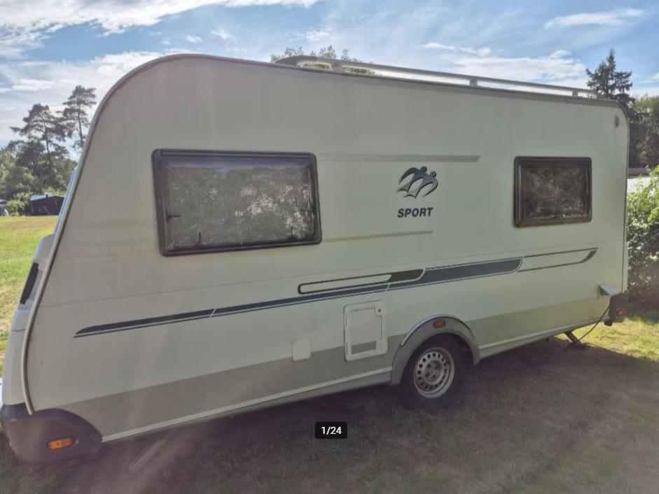 Knaus Sport Premium Line 420 QD Caravan + Voortent, Caravans en Kamperen, Vast bed, Rondzit, 750 - 1000 kg, Particulier