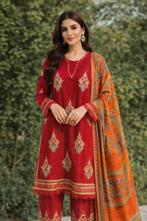 Nieuw Pakistaans Damespak 3-delig - Rood met Borduurwerk, Kleding | Dames, Overige Dameskleding, ShahPosh, Ophalen of Verzenden