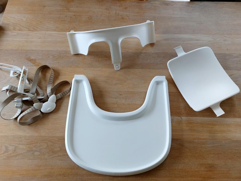 Stokke Baby set, Tray, Harnas, Kinderen en Baby's, Kinderstoelen, Ophalen of Verzenden, Zo goed als nieuw, Meegroeistoel, Stoelverkleiner