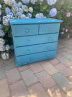 Grenen ladekast in kleur petrol, Antiek en Kunst, Ophalen