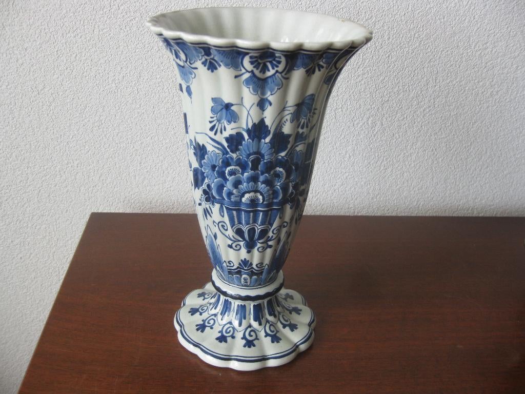 Grote Delfts Blauwe vaas van de Porceleyne Fles., Antiek en Kunst, Ophalen of Verzenden