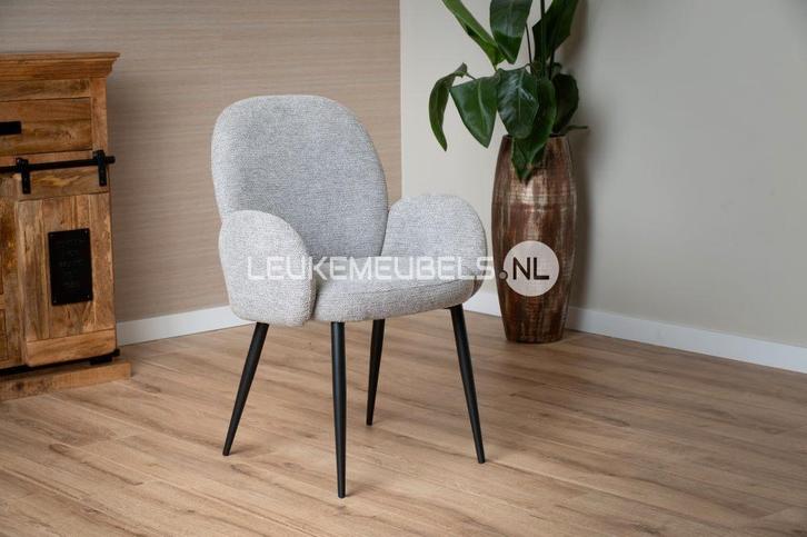 Maxfurn eetkamerstoel Rebound, 3 kleuren, Huis en Inrichting, Stoelen, Nieuw, Vijf, Zes of meer stoelen, Metaal, Stof, Grijs, Ophalen of Verzenden