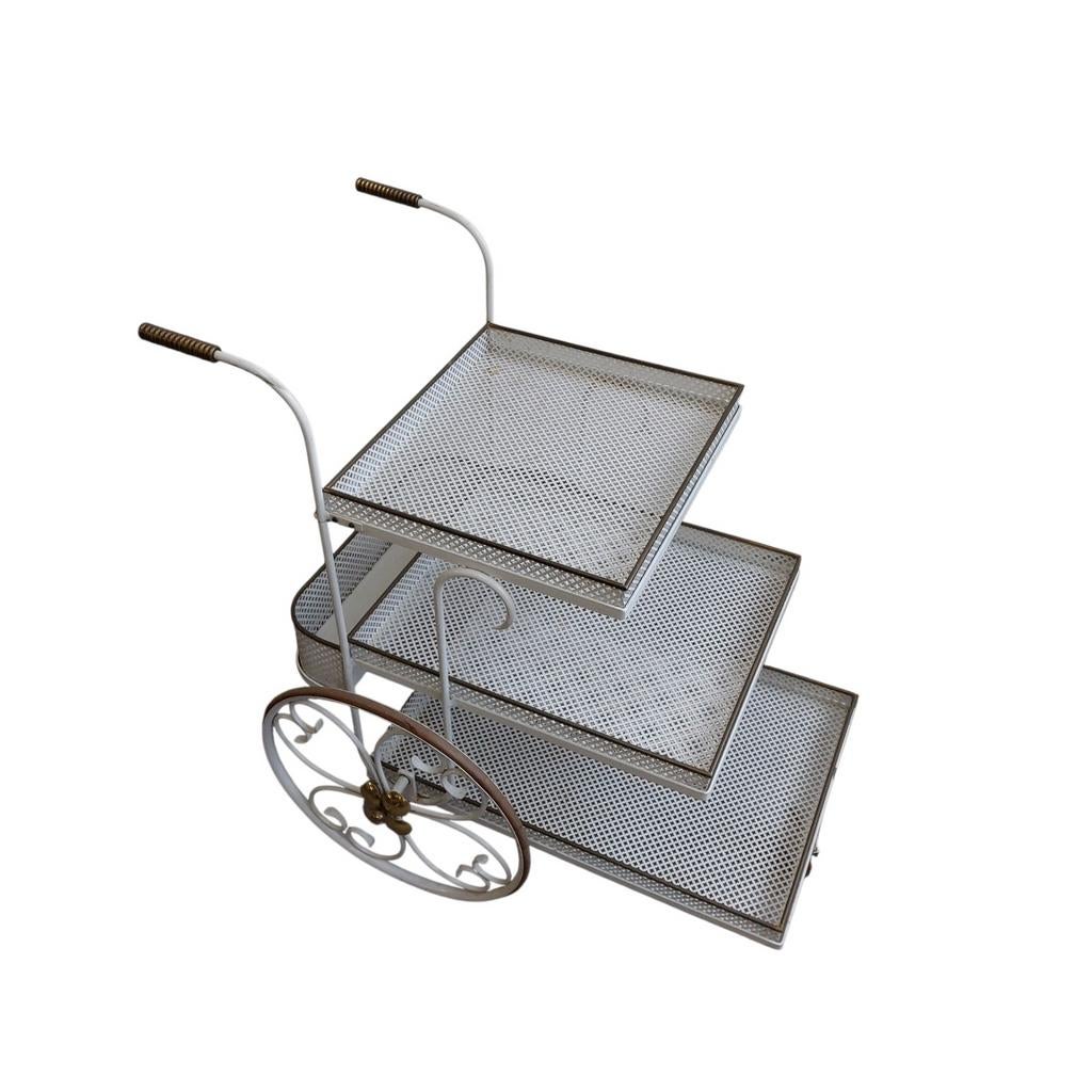 Vintage trolley (Mathieu Mategot stijl), Ophalen, Vintage, Gebruikt, Onbekend