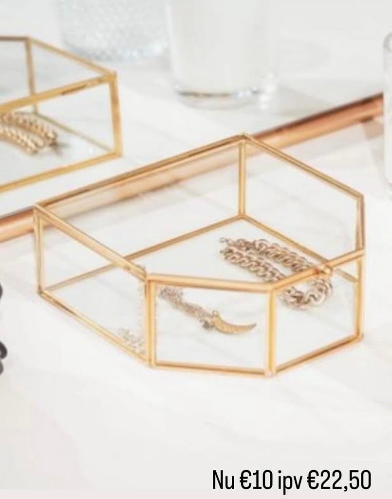 Glazen kistje, Minder dan 50 cm, Nieuw, Minder dan 50 cm, Ophalen of Verzenden