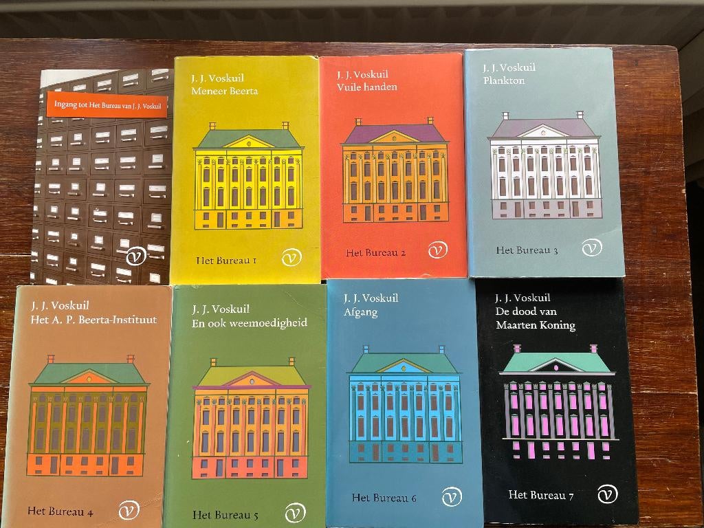 J.J. Voskuil Het Bureau deel 1 t/m 7 plus ingang, Boeken, Ophalen of Verzenden, Nederland, Zo goed als nieuw, J.J. Voskuil