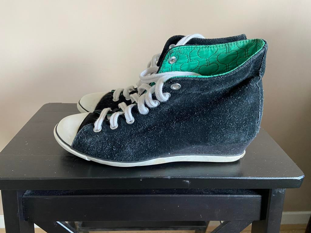 Converse Chuck Taylor All Stars wedge - maat 38, Zwart, Ophalen of Verzenden, Sneakers of Gympen, Gedragen