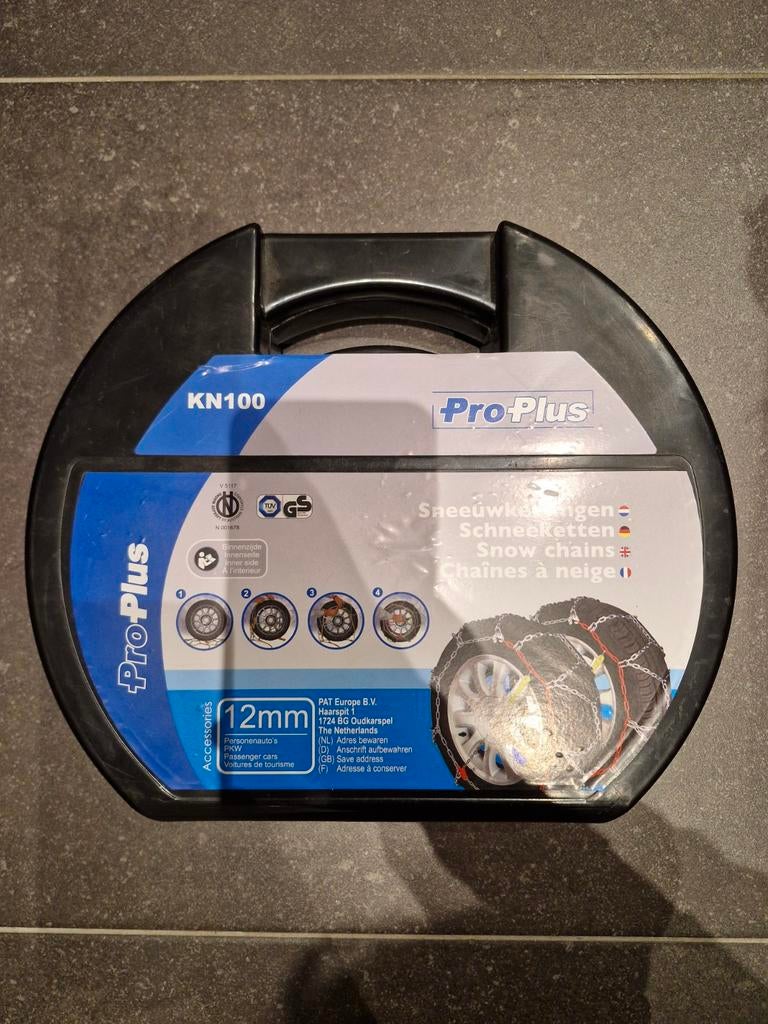 ProPlus KN100 12mm sneeuwkettingen auto wintersport, Ophalen of Verzenden, Zo goed als nieuw