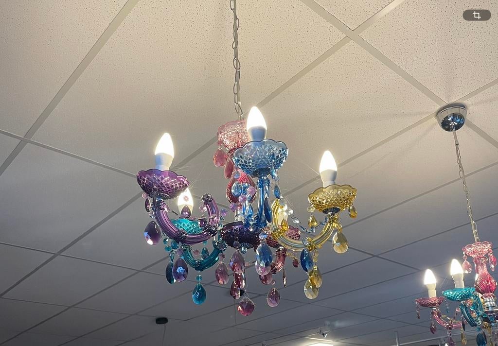 2x Barok Stijl Hanglamp - Uniek Design, Ophalen, Kunststof, Barok, Zo goed als nieuw