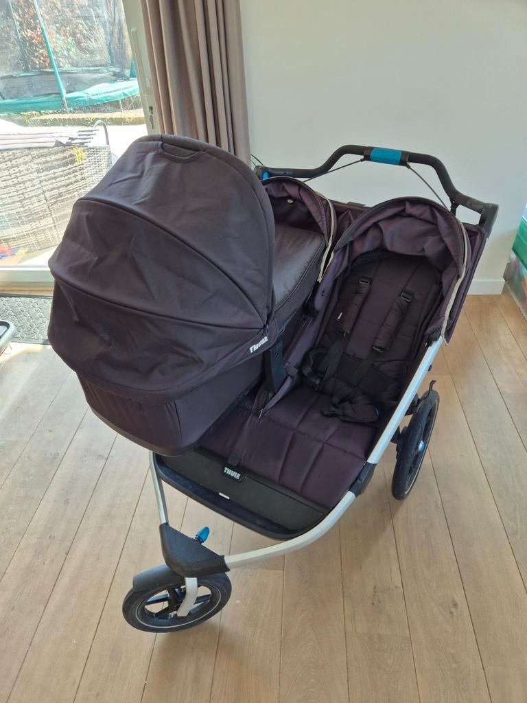 Thule Urban Glide Duo - Duowagen met reiswieg, Kinderen en Baby's, Gebruikt, Verstelbare duwstang, Ophalen, Kinderwagen
