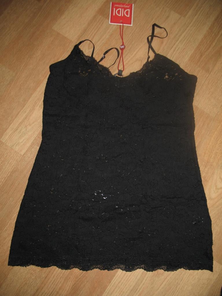 Didi Top Zwart Kant Stretch Maat M, Maat 38/40 (M), Zwart, Nieuw, Ophalen of Verzenden