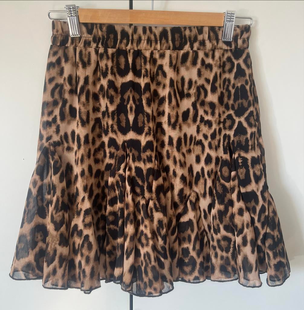 Leopard print rok maat 34, Bruin, Ophalen of Verzenden, Zo goed als nieuw, Maat 34 (XS) of kleiner