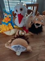Handpoppen Fabeltjeskrant: Bor, Uil, Ooievaar, ZoefZoef, Ophalen of Verzenden, Gebruikt, Overige typen