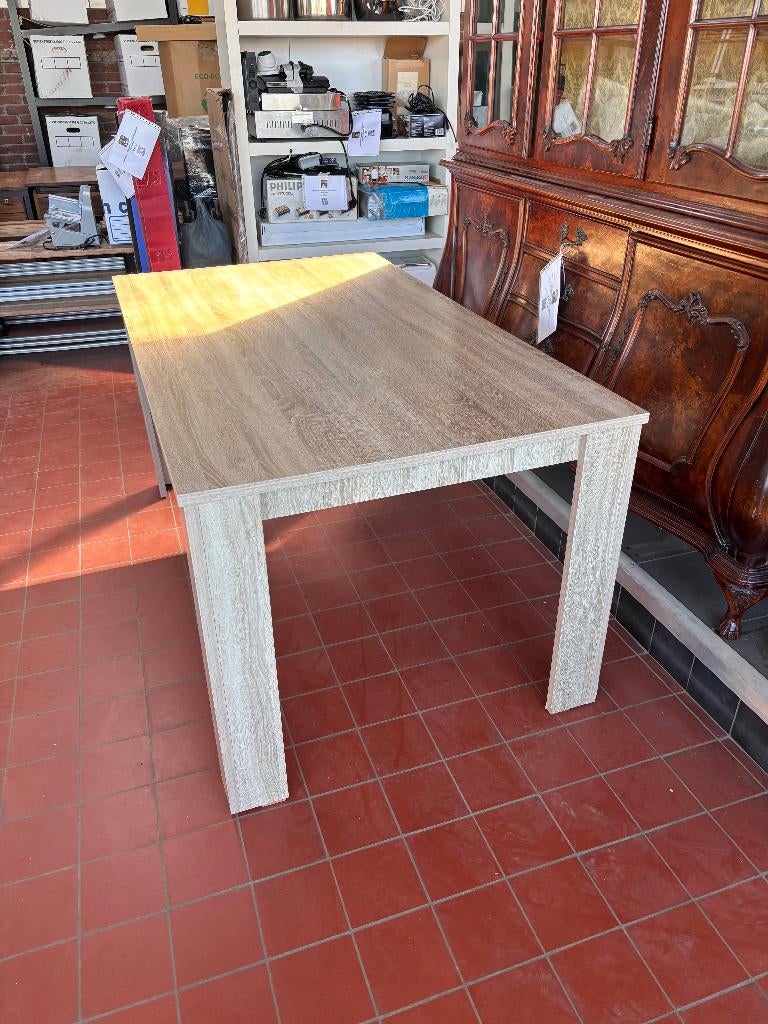 Eettafel Licht Eiken Look Melamine Modern, Ophalen, Gebruikt, Overige materialen, 50 tot 100 cm