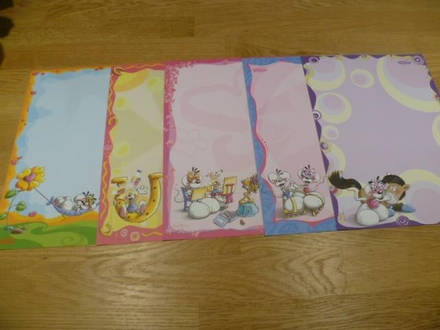 Diddl 5 vellen A4 briefpapier nrs 214/215/217/218/219, Ophalen of Verzenden, Verschillende figuren, Nieuw, Papier, Kaart of Schrift