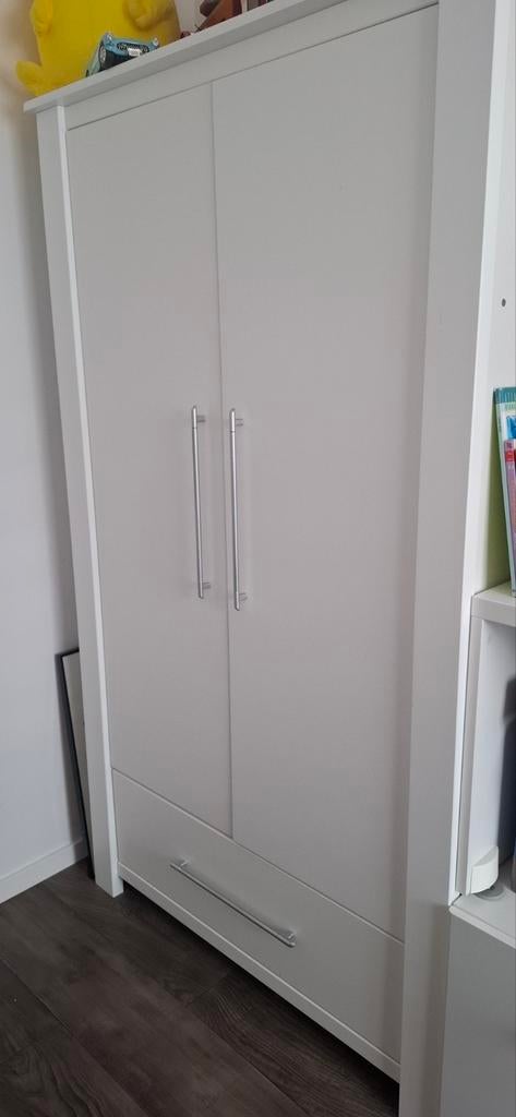 Witte kledingkast met lade, Huis en Inrichting, Kasten | Kledingkasten, Ophalen, Zo goed als nieuw, 50 tot 75 cm, 150 tot 200 cm