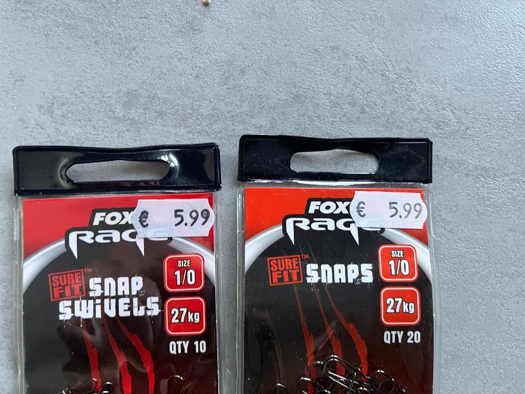 adv 268 / NIEUW mixset 2 pakjes swivels FOX RAGE, Ophalen of Verzenden, Nieuw, Overige typen