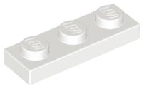 Lego plaatjes/plates 1x3 wit 21 stuks losse onderdelen, Ophalen of Verzenden, Gebruikt, Losse stenen, Lego