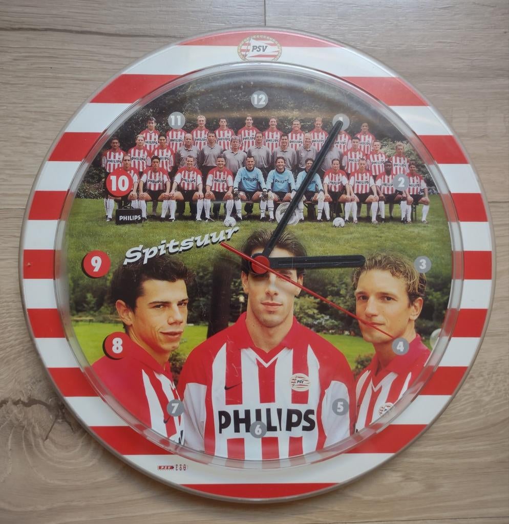 PSV Wandklok - Spitsuur, Verzenden, PSV, Overige typen