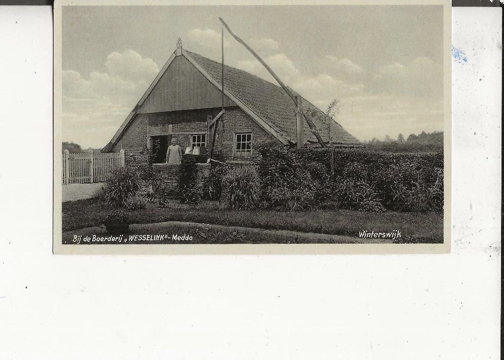 Winterswijk bij Boerderij Wesselink-Meddo, Ophalen of Verzenden, 1920 tot 1940, Ongelopen, Gelderland