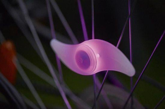 set van 4 stuks fiets  spaakverlichting - reflector, Waterbestendig, Nieuw, Ophalen of Verzenden, Batterij