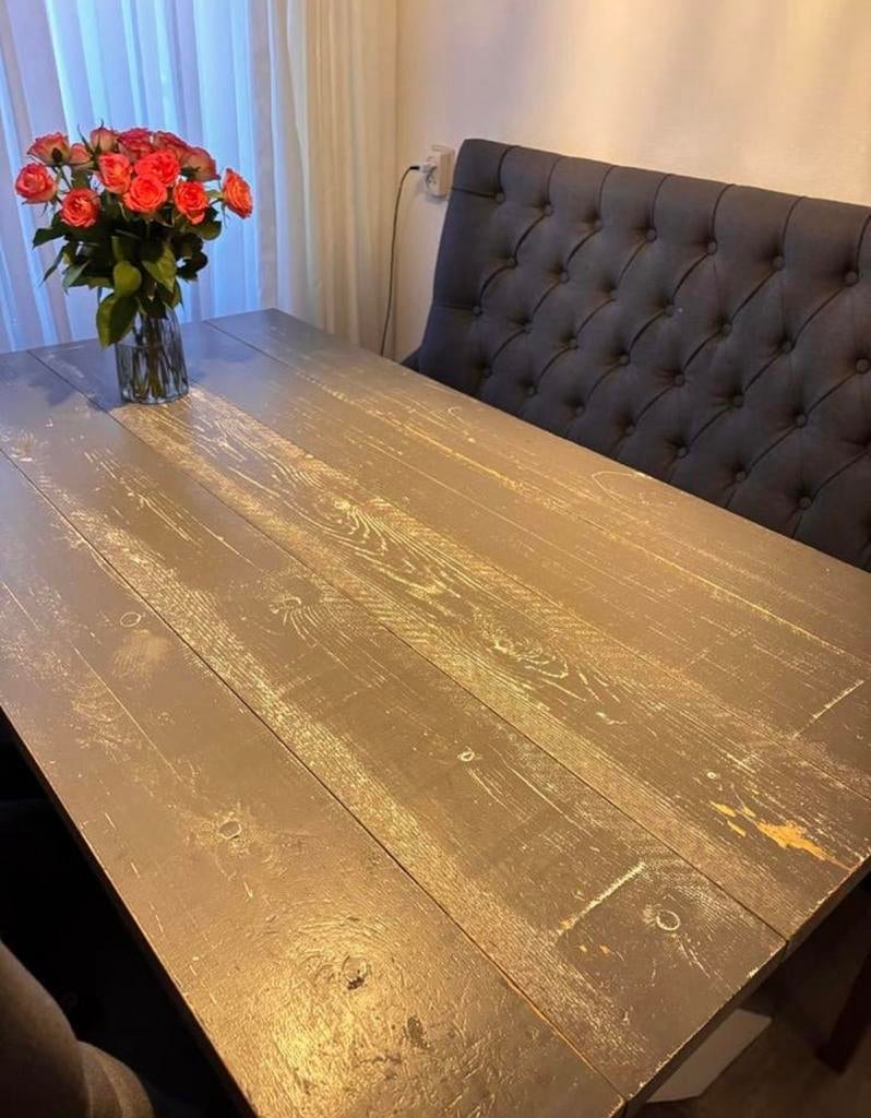 eettafel en salontafel set gratis ophalen, Huis en Inrichting, Tafels | Eettafels, Ophalen, Gebruikt, 50 tot 100 cm, 150 tot 200 cm