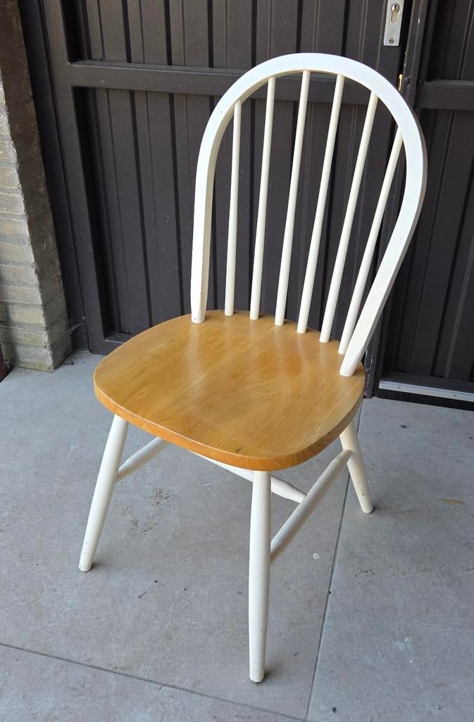 Houten stoeltje opknapper, Huis en Inrichting, Stoelen, Ophalen, Gebruikt, Bruin, Eén