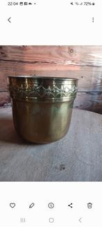 Antieke Koperen Bloempot met Sierrand, Ophalen