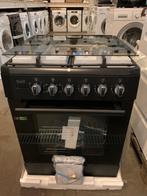 Luxe gasfornuis met hete lucht zwart en RVS, Witgoed en Apparatuur, Fornuizen, Warmhoudplaat, 60 cm of meer, Energieklasse A of zuiniger