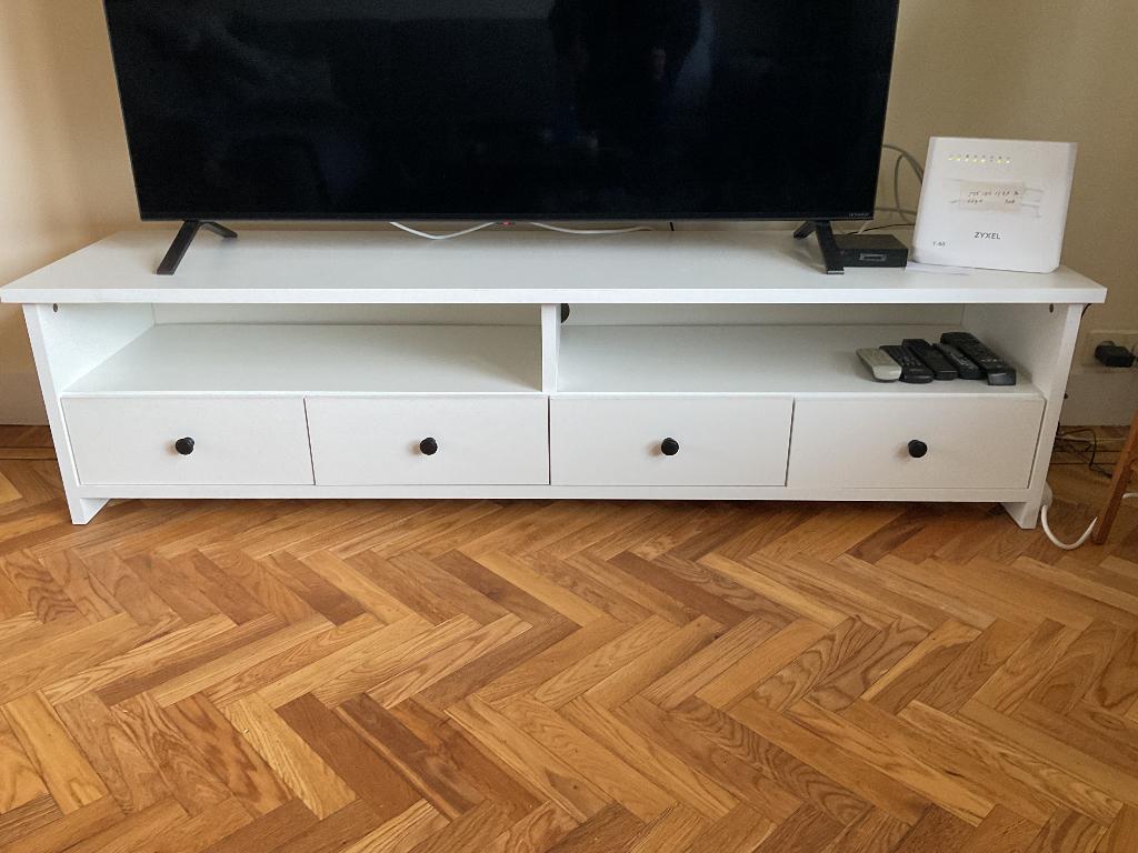 Tv-meubel wit mdf, Ophalen, Gebruikt, 150 tot 200 cm, Minder dan 100 cm